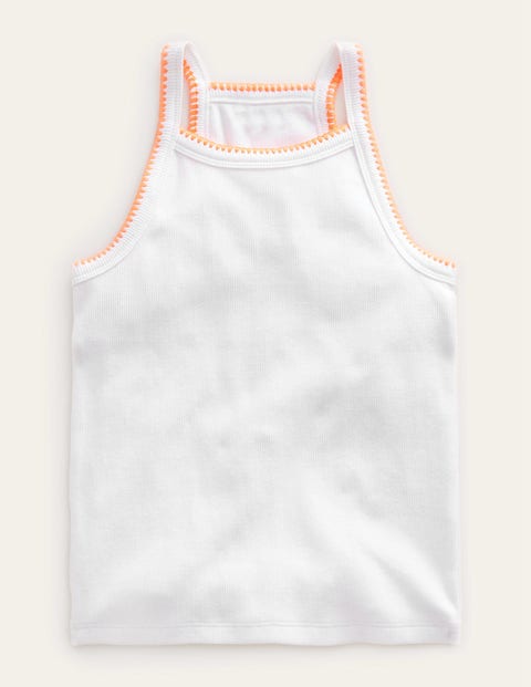 Cut Away Vest White Girls Boden