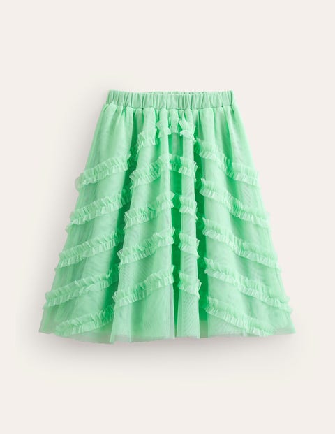 Tulle Midi Occasion Skirt Green Girls Boden