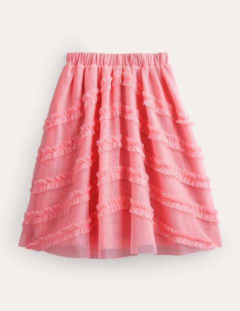Tulle Midi Occasion Skirt Pink Girls Boden