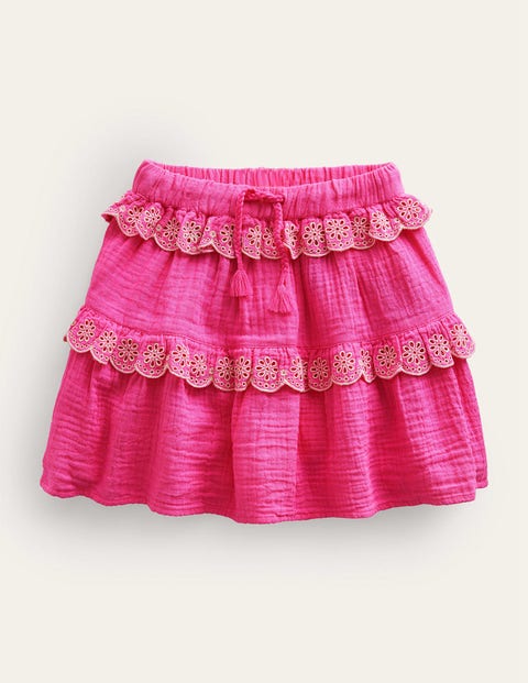 Double Cloth Scallop Skirt Pink Girls Boden