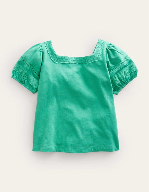 Square Neck Swing Top Green Girls Boden