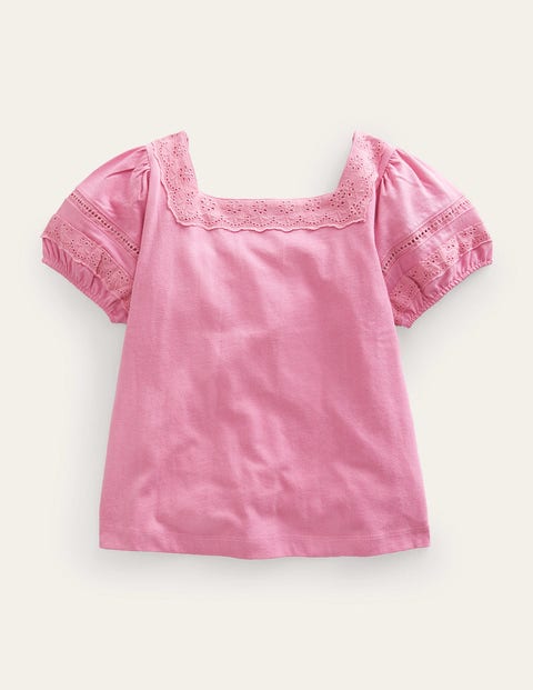 Square Neck Swing Top Pink Girls Boden
