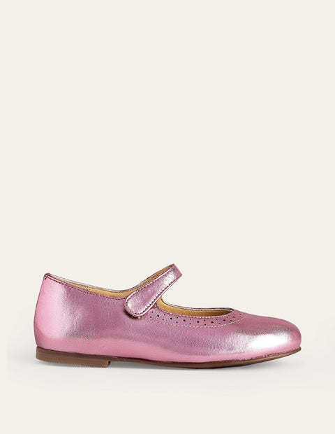 Leather Mary Janes Metallic Girls Boden