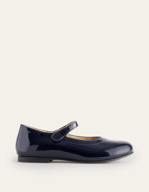 Leather Mary Janes Navy Girls Boden