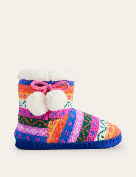 Boden Kids' Slipper Boots Multi Stripe Girls