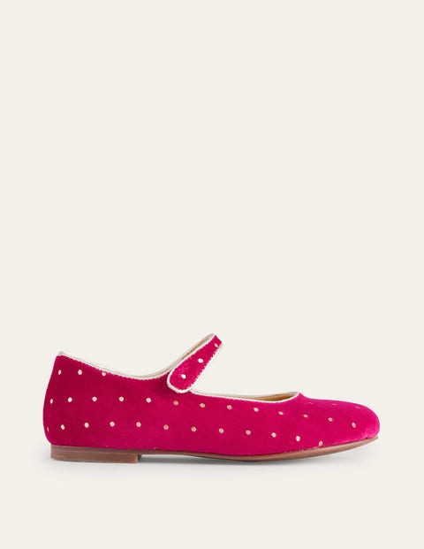 Boden Kids' Velvet Mary Janes Penelope Pink Girls