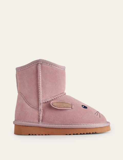 Boden Kids' Novelty Sheepskin Boots Vintage Pink Girls