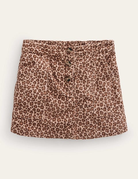 A-Line Mini Skirt Leopard Girls Boden