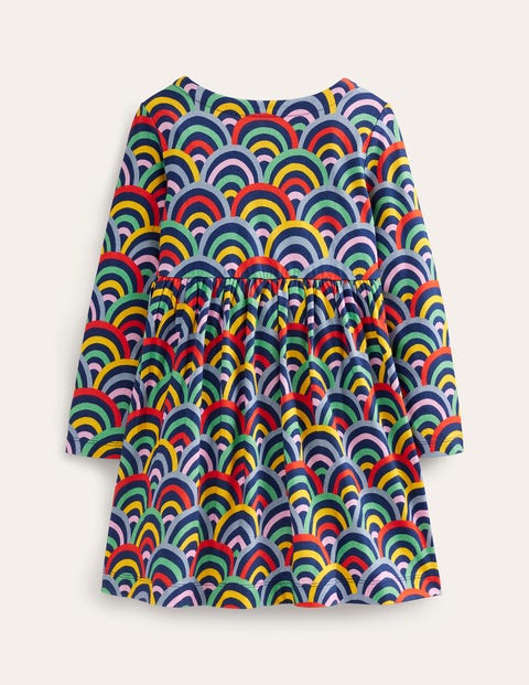 Robe Fille Printemps Avec Bandeau - Ensemble Manches Longues Imprimé Cœur Pour Saint-Valentin