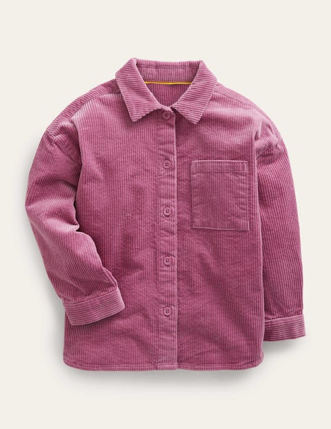 Mini Boden Kids' Relaxed Cord Shirt Teacup Pink Girls Boden