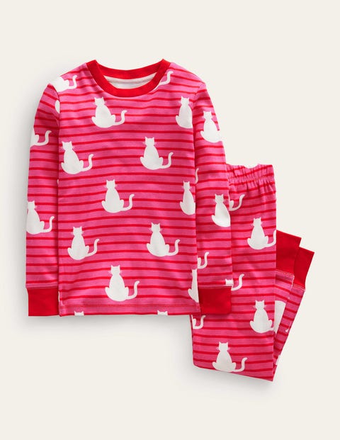 Snug Glow-In-The-Dark Pyjamas Pink Girls Boden