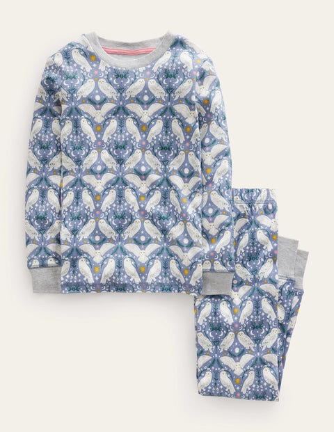 Snug Glow-In-The-Dark Pyjamas Blue Girls Boden