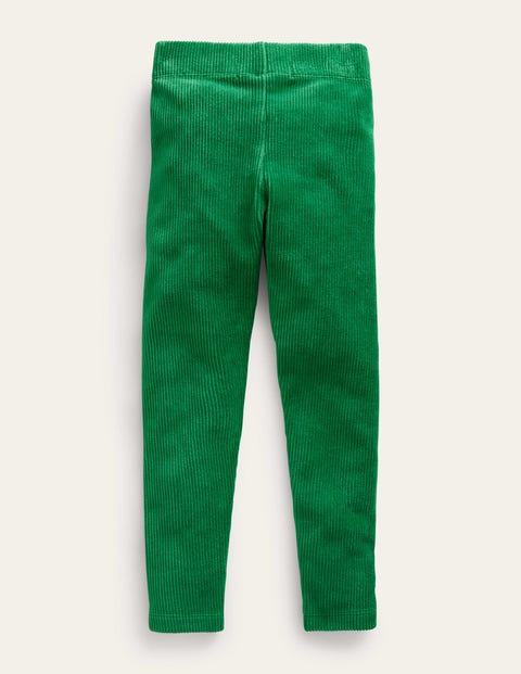 Mini Boden Kids' Velour Rib Leggings Monster Green Girls Boden