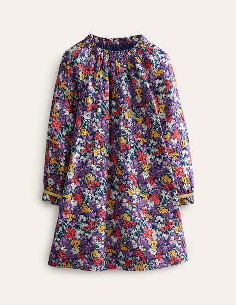 Gathered Neck woven dress Multicouloured Girls Boden