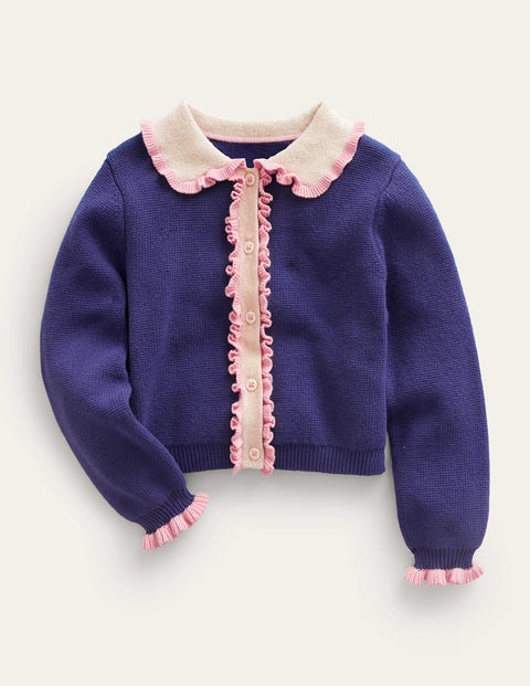 Knitted Jacket Navy Girls Boden