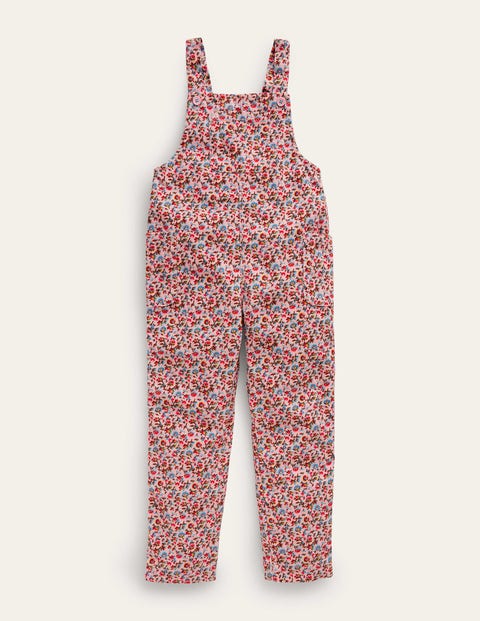 Mini Boden Kids' Relaxed Cord Dungarees Light Pink Bramble Girls Boden