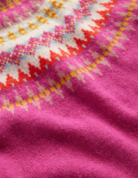 Fair Isle Sweater Dress - Mid Pink Fair Isle | Boden US