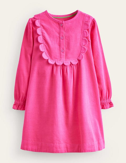 Scallop Cord Dress - Vibrant Pink | Boden UK