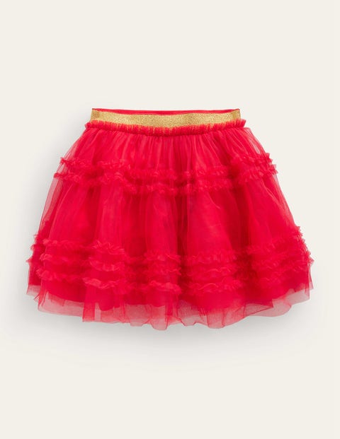 Mini Boden Kids' Tulle Party Skirt Rockabilly Red Girls Boden