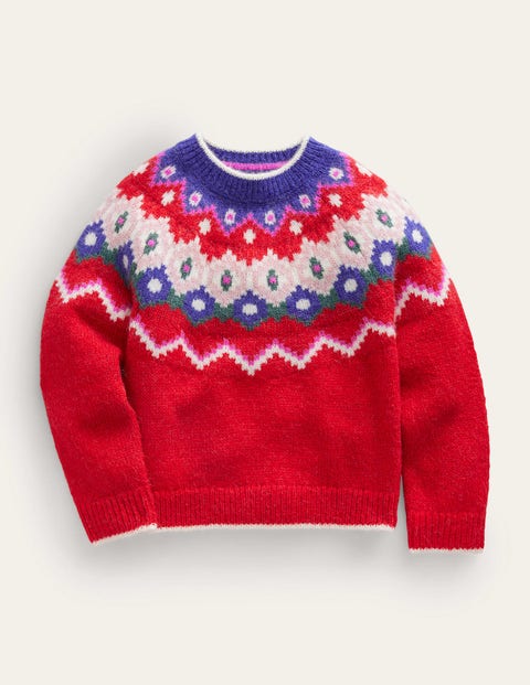 Kuscheliger Fair-Isle-Pullover Mädchen Boden