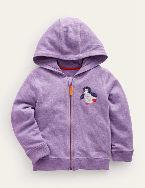 Logo Superstitch Hoodie Aster Purple Girls Boden, Aster Purple