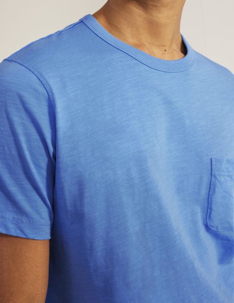 Laundered Slub T-Shirt - Bright Bluebell Blue | Boden UK