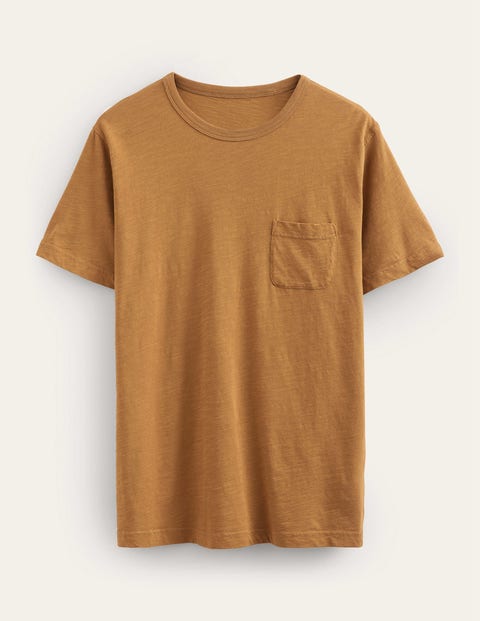 Laundered Slub T-Shirt Brown Men Boden