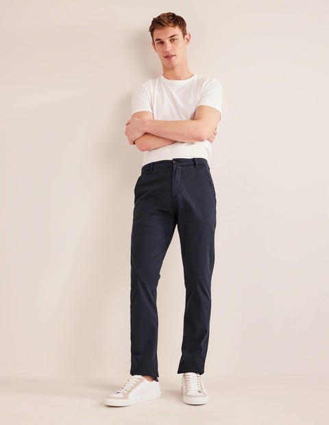 Boden Laundered Chino Trousers Navy Men