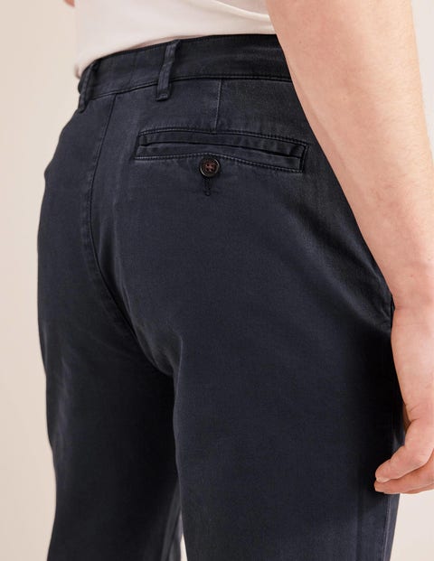 Laundered Chino Trousers - Navy | Boden US