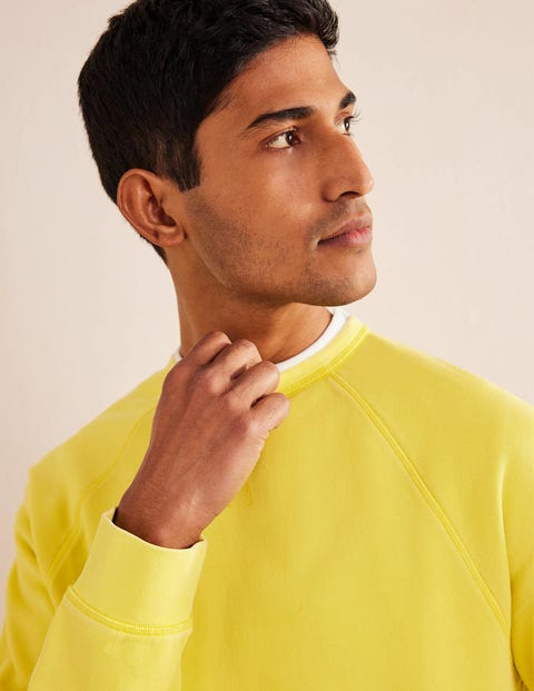 Garment Dye Sweatshirt - Gooseberry Yellow | Boden US