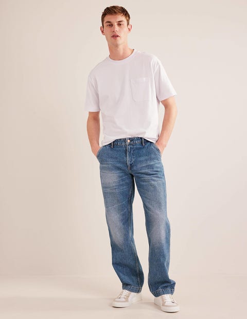 Relaxed Fit Jean - Mid Wash Trend | Boden UK