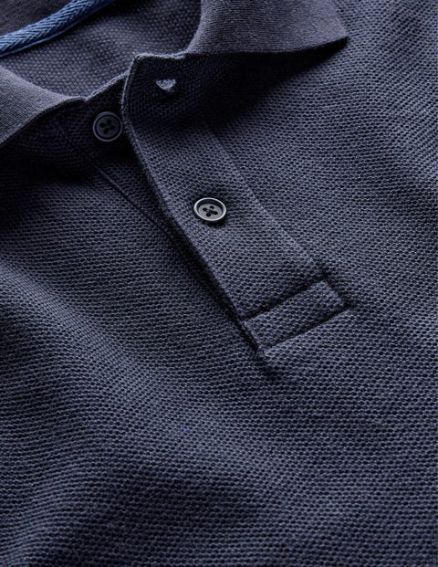 Relaxed Long Sleeve Polo - Navy | Boden US