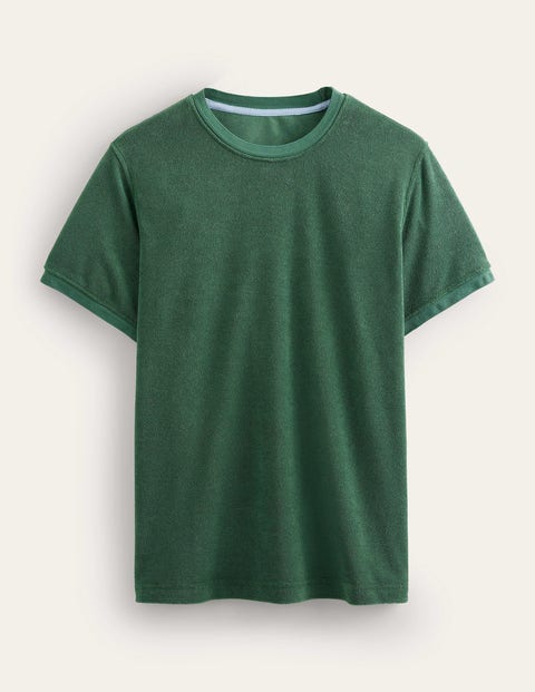 Terry T-shirt Green Men Boden