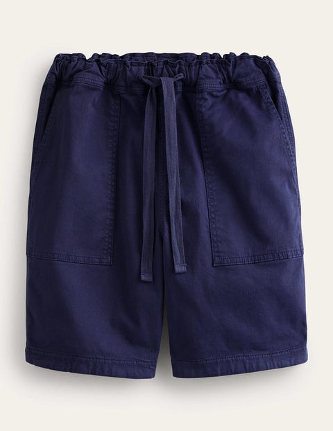 Relaxed Twill Shorts Space Blue Men Boden, Space Blue