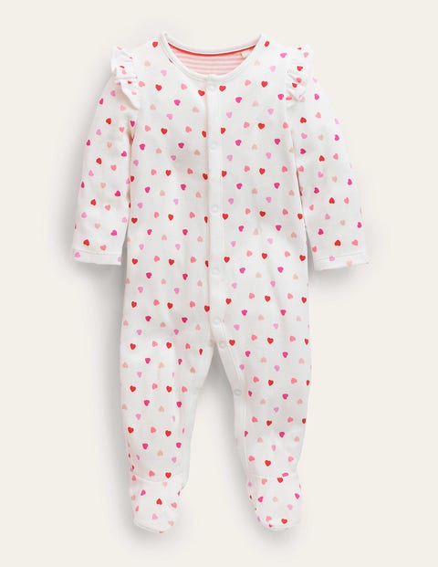 Schlafanzug mit Rüschenärmeln aus GOTS-Baumwolle Baby Boden