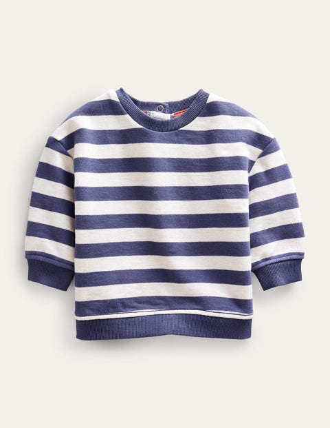 Stripy Sweatshirt Navy Boys Boden