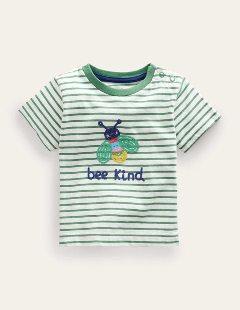 Embroidered Graphic T-shirt Green Girls Boden