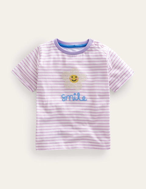 Embroidered Graphic T-shirt Pink Girls Boden