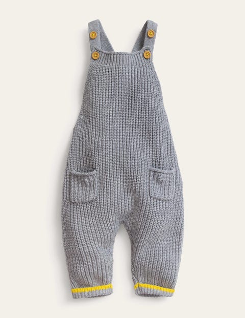 Knitted Dungarees Grey Baby Boden