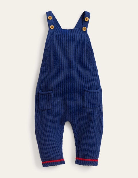 Knitted Dungarees Blue Baby Boden