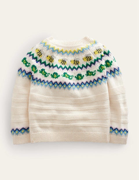 Fair Isle Sweater Oatmeal Marl Frogs