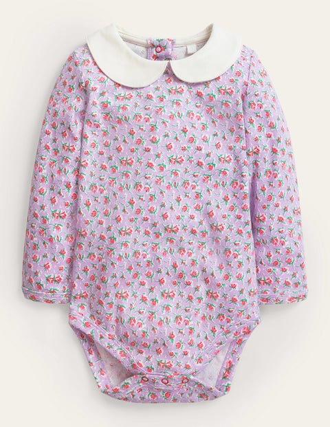Pointelle Collared Body Multicouloured Baby Boden