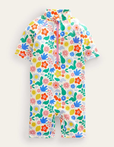 Frilly Sun-Safe Surfsuit Multicouloured Girls Boden