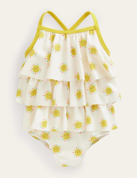 Tiered Frilly Swimsuit Multicouloured Girls Boden