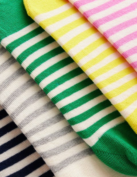 Five Pack Secret Socks - Breton Stripe | Boden US