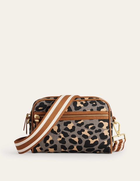 Canvas Crossbody Bag - Leopard
