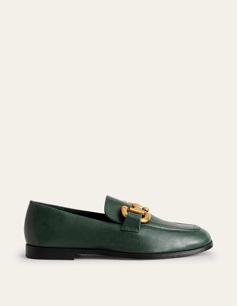 Boden Iris Snaffle Loafers Chatsworth Green Leather Women