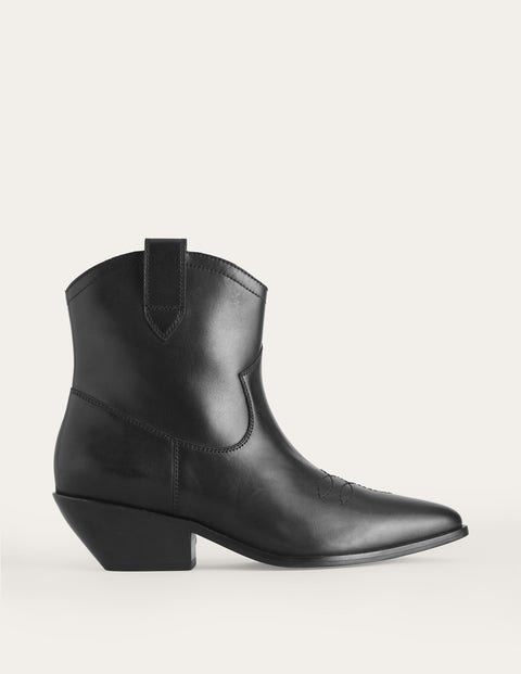 Western Ankle Boots Black Women Boden