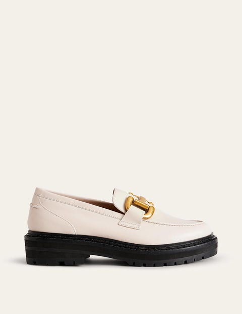 Iris Snaffle Chunky Loafers White Women Boden