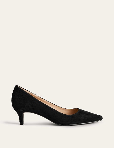 Lara Low-Heeled Court Shoes Black Women Boden